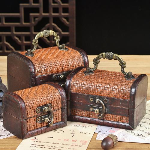 木盒复古工艺品 家用饰品收纳与日用品批发的双重魅力